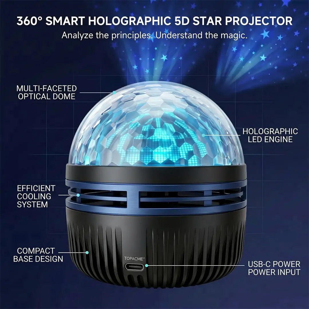 Official Store | 💕🎁LUMIVO™ 360° Smart Holographic Starry Sky Projector (HD Smart Dynamic 5D)