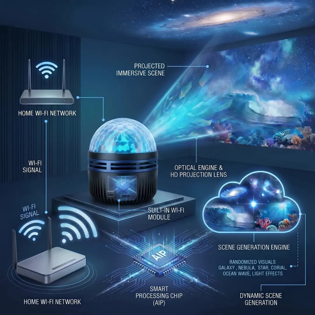Official Store | 💕🎁LUMIVO™ 360° Smart Holographic Starry Sky Projector (HD Smart Dynamic 5D)