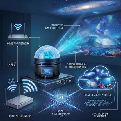 Official Store | 💕🎁LUMIVO™ 360° Smart Holographic Starry Sky Projector (HD Smart Dynamic 5D)